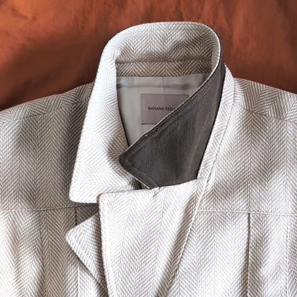 Sz 20/18 Norfolk Linen Blend Banana Republic Cream Tweed Suit Set + Free Belt! - Picture 5 of 15